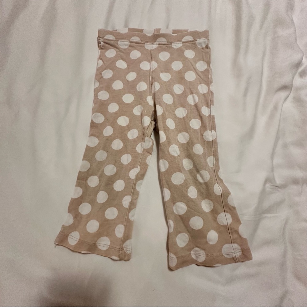 GAP Baby Beige Polka Dot Playtime Favourite Toddler Pants 12-18M